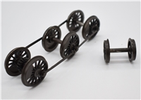 Wheelsets with pony wheel - weathered black  for 56XX 0-6-2 Branchline model number 32-075