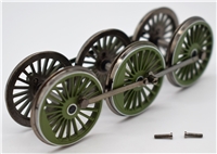 wheelset - Tornado - light green with white inner & outer lining for A1 4-6-2 Branchline model number 32-550A.  our old part number 551-127
