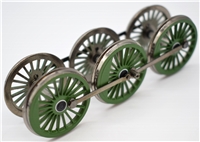 wheelset - green with white inner  lining for A1 4-6-2 Branchline model number 32-554.  our old part number 551-127