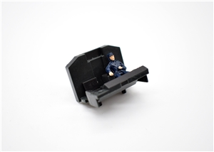 Cab seat x 1 - Grey - with driver in black for Class 66 Branchline model number 32-736