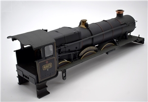 Body - BR Black with Early Emblem - Stanway Hall - 4971 - Weathered for Hall Branchline model number 32-002A