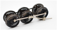Wheelset Complete - Black with valvegear rods - Black for Castle Class 4-6-0 Graham Farish model 370-160