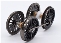 Wheelset - black with 1 axle fitted with traction tyre for MR 1532 Johnson 1P Branchline model number 31-740