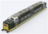 Body Shell - D9009 - 'Alycidon' - Two Tone Green Small Yellow Panel for Class 55 Deltic Graham Farish model 371-285A