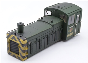 Body -  D2383 in BR Green with Wasp Stripes (weathered) for Class 03 Branchline model number 31-364