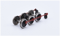 Wheelset - Black wheels, white rims with red rods - Straight rods (Without fly cranks) for Class 03 Branchline model number 31-360K