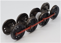 Wheelset - Black with Red Rods (four Axles & Rods) for WD Austerity 2-8-0 Branchline model number 32-250A.  our old part number 150-136