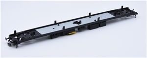 MK2F DBSO Coach Underframe with couplings and buffers- Black with Yellow step & DCC on board on base 39-735KDC