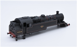 Std 3MT Tank 2-6-2 Loco Body - BR Lined Black Late Crest - 82018 - Weathered 31-982