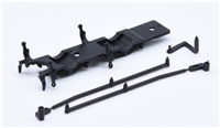 Adams LSWR 02 Baseplate with brake pull rods - black E85007