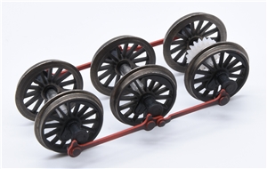 Class 08 Wheelset - Bright/Poppy Red - Weathered 32-116B