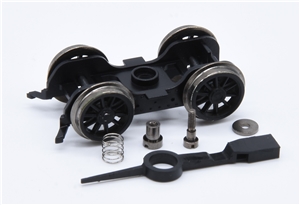 A2 4-6-2 Front bogie with fixing Screws/springs/coupling arm- black 31-526, 31-528A, 31-531