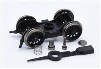 A2 4-6-2 Front bogie with fixing Screws/springs/coupling arm- black 31-526, 31-528A, 31-531