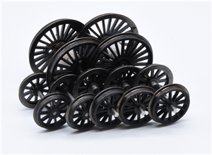 City Class 4-4-0 Wheelset (No Rods) With Tender Axles & Bogie Wheels - Black 31-725A