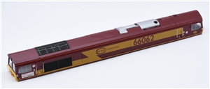 Body - 66062 in Euro Cargo Rail ( EWS ) red/yellow for Class 66 Branchline model number 32-725W