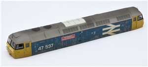 Body - BR Blue large logo 47537 'Sir Gwynnedd' Weathered for Class 47 Branchline model number 31-662Z & 31-662ZDS