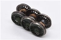 Set of 3 wheels from wheelset without Connecting rods - Green for N Class 2-6-0 Graham Farish model 372-930