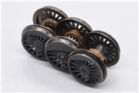 Set of 3 wheels from wheelset without Connecting rods - Grey for N Class 2-6-0 Graham Farish model 372-933