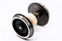 Geared axle - white rim - single for Class 57 Branchline model number 32-750.  our old part number 750-010