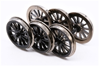 tender wheels - black (set 3 axles) for Crab LMS 5MT Branchline model number 32-175.  our old part number 175-027