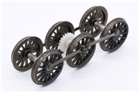 Wheelset - weathered black for 45xx 2-6-2 Prairie Branchline model number 32-131.  our old part number 125-014