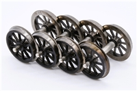 tender wheels - black spoked - set 4 for A1 4-6-2 Branchline model number 32-550.  our old part number 551-111