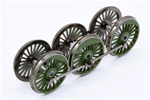 wheelset - Tornado - green with white inner & outer lining for A1 4-6-2 Branchline model number 32-550.  our old part number 551-127