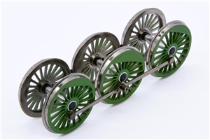 wheelset - green with white inner  lining for A1 4-6-2 Branchline model number 32-554.  our old part number 551-127