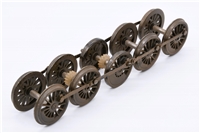 Driving wheels - heavily weathered black for 9F Branchline model number 32-850.  our old part number 850-003
