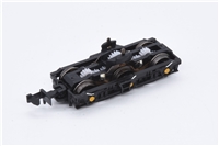 Class 37 Complete bogie - Black with yellow axle boxes and 3 white pipes - with coupling -  new shorter type, nem pocket 371-450SD