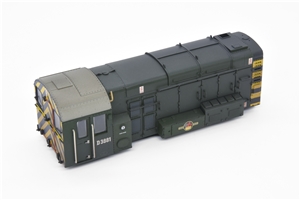 Class 08 Body - D3881 - BR Green Wasp Stripes - Weathered 32-116B