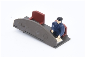 Class 40 Cab Interior - Dark Grey Dashboard, Red Seat With Driver 32-487Z/491/488