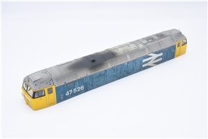 Class 47 - 2022 Body - 47526 BR Blue Large Logo Weathered  - Tinted Glazing 35-421SFX