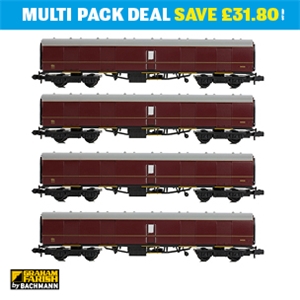 BR Mk1 NQA Brake Gangwayed High Security EWS - 4 Coach Pack