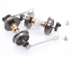 Quarry Hunslet Wheelset  - black cranks, silver rods 391-051