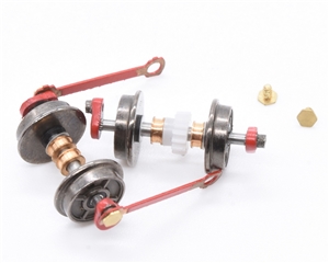 Quarry Hunslet Wheelset  - red rods & cranks 391-050