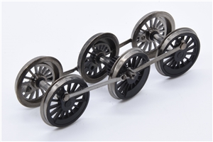 wheelsets - black for Ivatt 2MT 2-6-0 Tender  Branchline model number 32-825.  our old part number 825-017