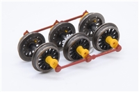 Wheelset - Red rods with yellow cranks for Class 08 Graham Farish model 371-023