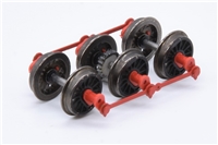 Wheelset - Red rods and cranks for Class 08 Graham Farish model 371-020K